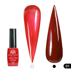 Гель лак кошачий глаз Cherry Red