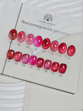 Гель лак кошачий глаз Red Pomegranate